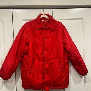 ARITZIA TNA Coaches Jacket RED USED ONCE